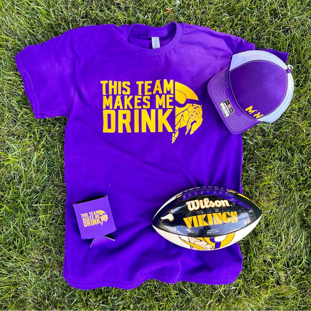 Minnesota "This Team Makes Me Drink" Vikings T-Shirt
